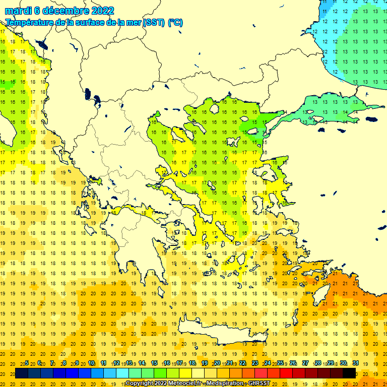 Temprature de la mer  la surface (SST)